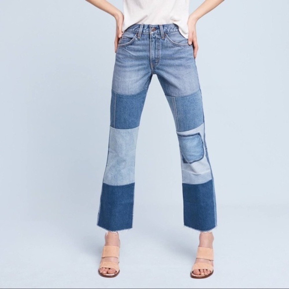 Levi’s Orange Tab 517 Patchwork Bootcut Jeans